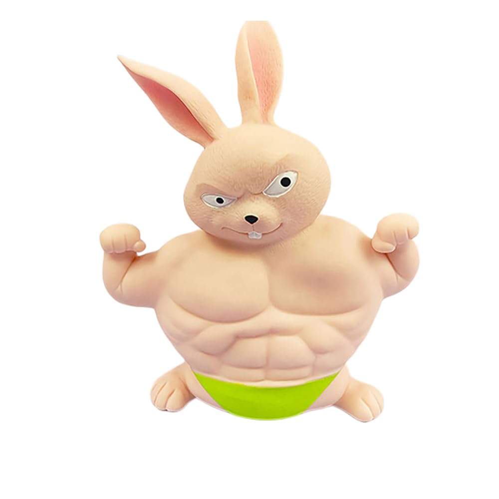 Amazon | 筋肉ウサギのおもちゃ 減圧発散おもちゃ おもちゃの人形